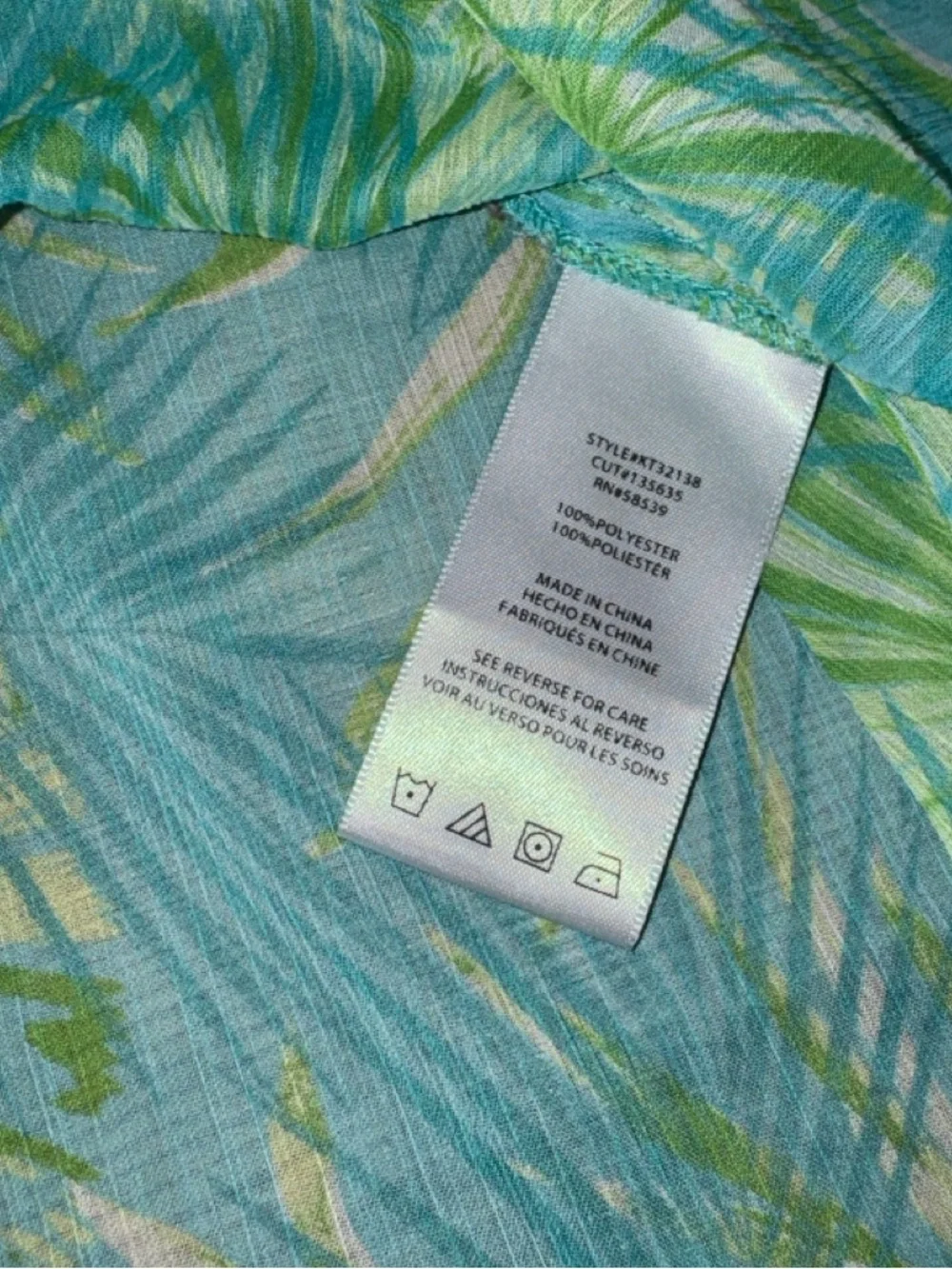 Kut From The Kloth Tropical Print Button Down Blouse - Picture 5 of 5